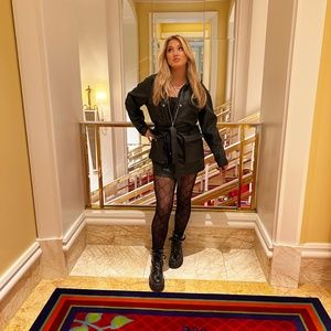 Elevated Style Faux Leather Jacket - Black